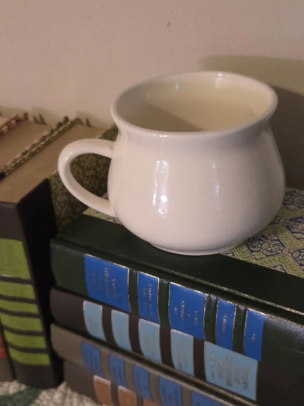 Large vintage chicken soup mug soup or coffee mug with recipe outside some fade
